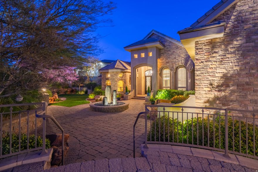 Unobstructed views!!! Elegant home in private gated community of Northbridge Estates. Custom designed pavers greet you as you step onto the estate, with a beautiful water feature in the courtyard. Luxury master suite and bath, gourmet kitchen- all on one level except for family room upstairs. Upgrades include hardwood floors, 2x8 constructions, granite countertops, fireplace just to name a few. Well manicured grounds with mature landscaping and private pool w/spa.