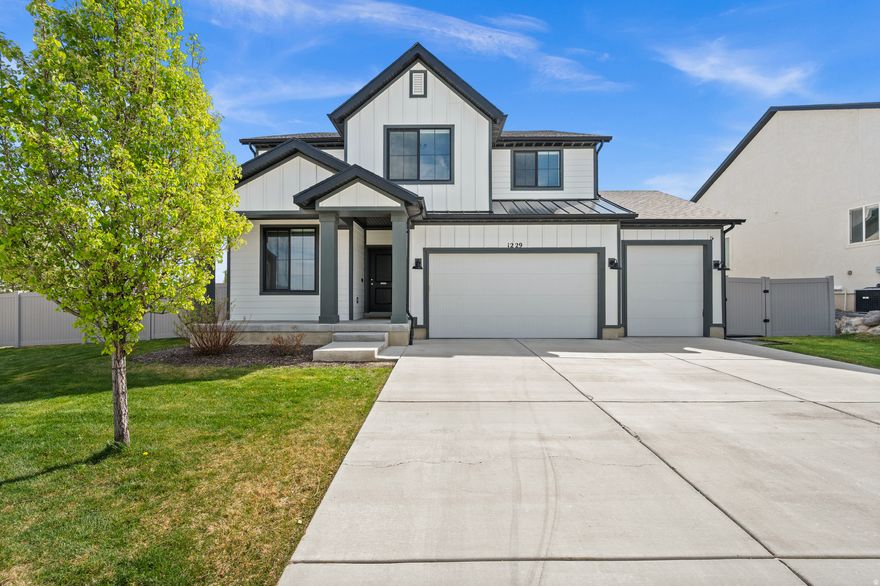 Located on a great corner lot in a newly developed subdivision in West Jordan, this 4 bedroom 3 bathroom home has been meticulously maintained since being built in 2021. The home boasts a large great room and kitchen that opens outside to a great backyard with RV parking with access from the east side of the property. The basement can be finished to add another 1 or 2 bedrooms, a living room, and a full bathroom.  You will find a total of 4 bedrooms on the second story, with a full primary suite.   This home is immaculate, schedule your tour today!