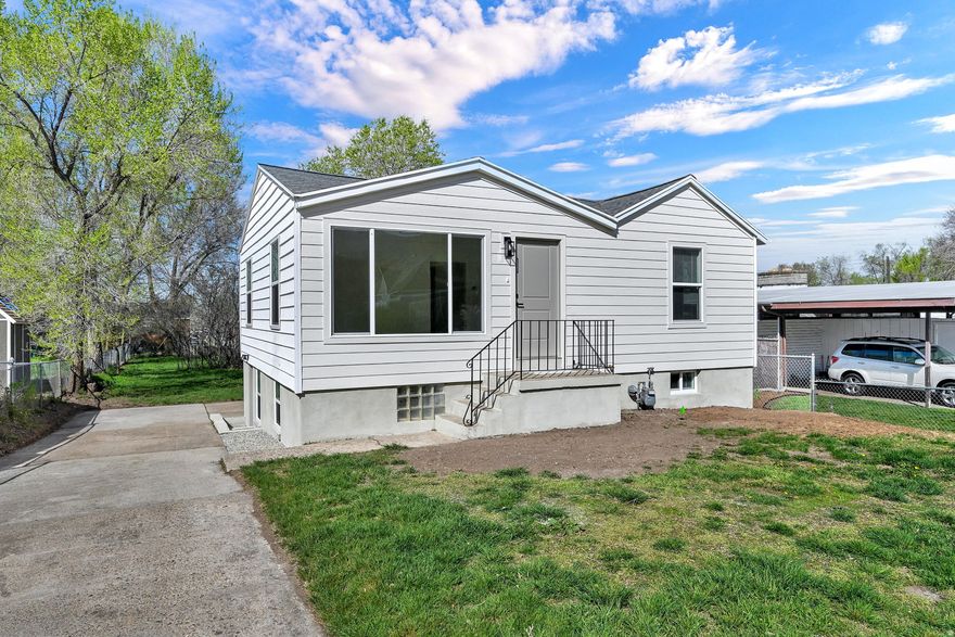 OPEN HOUSE FRIDAY 3/27 between 3:30-5:30PM. Welcome to this beautifully updated home that has been completely renovated from top to bottom and is truly move-in ready. Every detail has been thoughtfully redone, giving the home a fresh, modern feel while maintaining a warm and inviting layout with great-sized rooms throughout. The front exterior has been refreshed with new lap siding and all new windows, creating excellent curb appeal and energy efficiency. Inside, you'll find brand new laminate flooring, carpet, and tile, along with new doors, casing, baseboards, and trim throughout. The home also features all new sheetrock with added insulation in the exterior walls. The kitchen has been fully updated with new cabinetry, quartz countertops, and stainless steel appliances. The bathroom has also been completely redone and includes a beautiful soaker tub. Major system upgrades include a brand new furnace and A/C unit, all new plumbing lines throughout, and a complete electrical overhaul with new interior and exterior panels, meter, wiring, lights, switches, and outlets. The upper level features new subflooring, and additional updates like new handrails inside and on the back patio add to the overall quality and finish of the home. Outside, the yard offers a great amount of space with plenty of possibilities, including room to add a shop if desired. Located in a great neighborhood, this home combines quality upgrades, functional space, and a great location. This home is essentially new throughout and ready for its next owners to enjoy. Owner/Agent