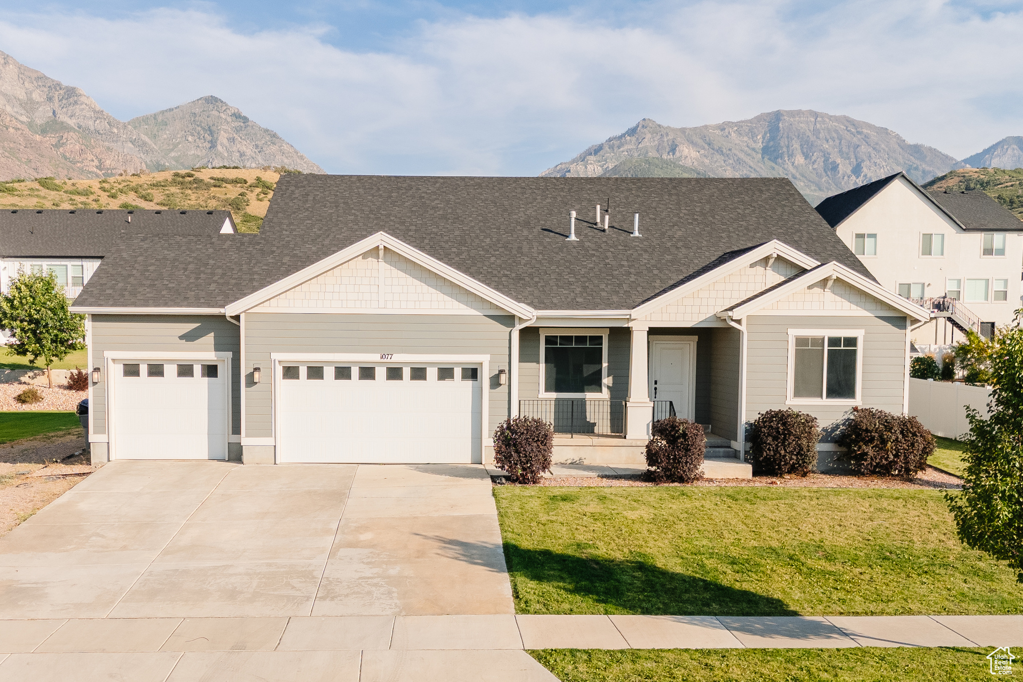 Welcome to 1077 Red Barn View Dr in the heart of Santaquin - where comfort, space, and stunning mountain views come together. This beautifully maintained home offers an open-concept layout with plenty of natural light, a spacious kitchen perfect for entertaining, and a generous backyard ready for your personal touch. Nestled in a quiet, family-friendly neighborhood, you'll love the peaceful surroundings with easy access to parks, schools, and I-15. Whether you're looking to settle into your first home or upgrade your lifestyle, this property is a must-see! Square footage figures are provided as a courtesy estimate only and were obtained from county records. Buyer is advised to obtain an independent measurement.