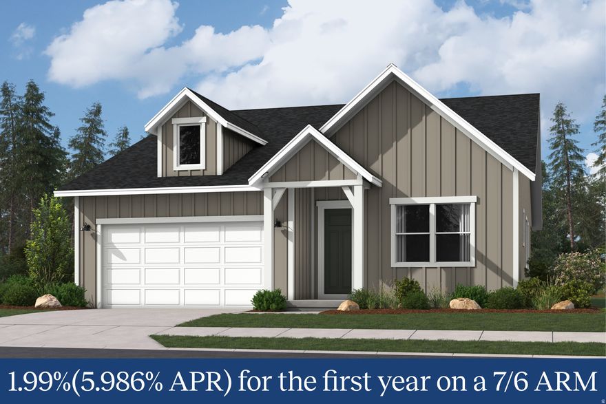 Parkway Fields - 4122 - Arcadia. ESTIMATED COMPLETION IN DECEMBER.  Offering rates as low as 1.99%(5.985% APR) for the first year on a 7/6 ARM when financing through Lennar Mortgage! This beautiful rambler home offers 3 bedrooms, 2 bathrooms, 2-car garage, and a full unfinished basement. The main floor offers a large family room, dining area, and a kitchen that boasts white craftsman cabinets and white quartz countertops with grey veining. Square footage figures are provided as a courtesy estimate only and were obtained from builder. Buyer is advised to obtain an independent measurement. Rendering is for illustrative purposes only.