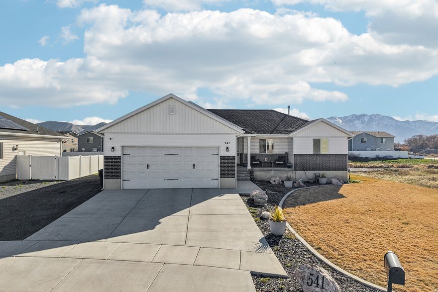 Welcome to this charming home in the heart of Tremonton, offering the perfect blend of small-town charm and modern comfort. Built in 2020, this beautifully maintained home features 3 bedrooms and 2 bathrooms with a bright, open-concept layout that provides a functional space for both everyday living and entertaining. Abundant natural light and a thoughtful floor plan create a warm, inviting atmosphere throughout. The unfinished basement offers an incredible opportunity to expand-whether you envision additional bedrooms, a spacious family room, or a custom space tailored to your needs. Situated on a quiet street, the property also features a spacious yard with room to relax, garden, or play. Conveniently located near local schools, parks, and shopping, this home offers move-in-ready living with room to grow. Whether you're looking for your first home or a place to settle down, this property is a must-see.
