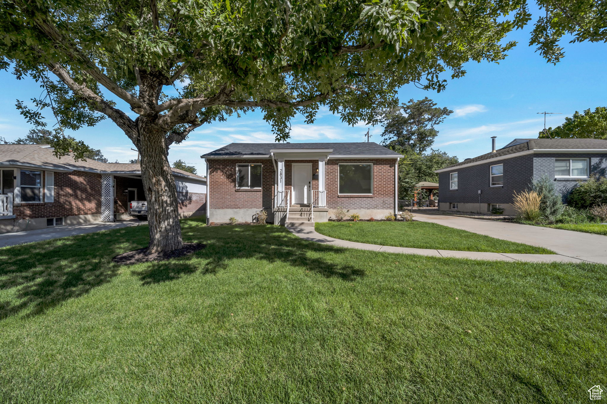 Stunning remodel!!! It is a must see! New: cabinets with soft close doors and drawers, quartz countertops, sinks, hardware, appliances, carpet, pad, lvp, tile, paint, interior and exterior doors, baseboards, trim, lighting, plumbing, electrical, HVAC, windows, roof, landscaping, bathroom fixtures, mirrors, tile surround on both tubs, and so much more! Tons of upgrades!!! Fully fenced backyard with covered patio. Square footage figures are provided as a courtesy estimate only and were obtained from the MLS. Buyer is advised to obtain an independent measurement. Buyer/Broker to verify all info.