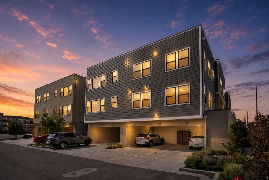 Beautiful 2 bed, 2 bath condo in a prime Midvale location! Step inside and you're welcomed by a spacious open concept floor plan with 9 ft ceilings. The kitchen features dark cabinetry accented by white quartz countertops and stainless steel appliances. The primary bedroom has its own attached bath with a large super shower, double vanity sinks and a walk in closet. The second bedroom works well for guests, an office, or additional flex space. Fantastic location close to shopping, restaurants, and quick freeway access. Planned community amenities include a clubhouse, pool and gym.