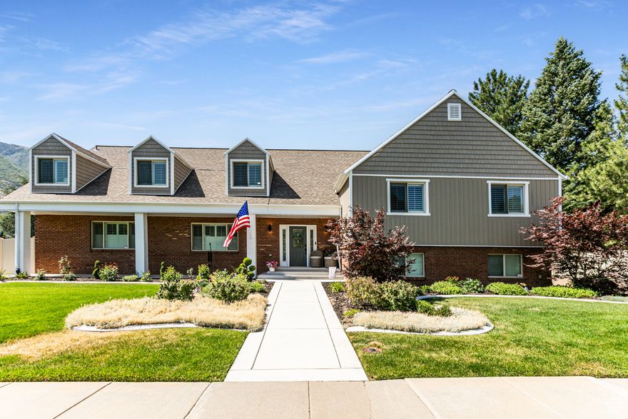 COME HOME to this beautiful 6-Bedroom, 6-Bathroom, and 4-Family room home located in east Sandy and the "you can almost touch the mountain" view! This home offers a gorgeous Kitchen showcasing beautiful cabinetry, granite counters, S/S appliances, oversized island, and gas range, all part of a Great Room which opens up to Kitchen Dining and the spacious Family Room with updated Fireplace and a walk out to covered patio. Moving upstairs, you'll find a beautiful Primary suite, a walk-in closet, and Primary bathroom tiled in Travertine, 5 more bedrooms and a large family room with a fireplace.  Enjoy all the wonderful space the fully finished basement has to offer with a full kitchen, two spacious family rooms, theater room, and loads of storage. An ideal potential for a Mother-In-law apartment. Enjoy the peace and serenity this lovely property provides, with a covered back patio, spectacular view of the mountains, gorgeous landscaping, private lot, Swim-Spa, Sport Court with two basketball hoops, two large open patio areas for all your family and friend gatherings and potential for pickle ball court.  It's just minutes to Big & Little Cottonwood Canyons, hiking and biking trails, Dimple Dell Equestrian Park, shopping, schools, and Hidden Valley Country Club. A Must See!  Square footage figures are provided as a courtesy estimate, obtained from appraisal. Buyer/Agent is advised to obtain an independent measurement. Please remove shoes or wear the provided booties.  Thank you!