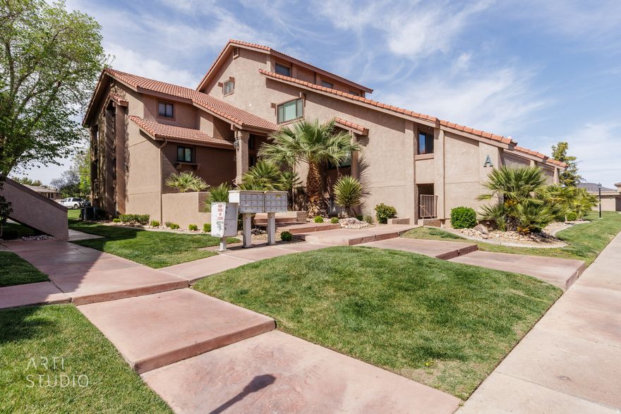 Updated ground-level end unit condo located in the highly sought-after Sports Village community in St. George. This well-maintained unit offers convenient ground-level access and added privacy as an end unit, making it ideal for full-time living, a second home, or an income-producing property.  The interior has been recently refreshed with new carpet, tile flooring, and paint. The functional layout provides comfortable living and dining spaces, complemented by natural light and seamless access to outdoor living.  Enjoy a large covered deck, perfect for relaxing or entertaining. Take advantage of the resort-style amenities that Sports Village is known for, including pools, pickleball, fitness facilities, and recreational areas.  A strong opportunity for investors or buyers seeking a low-maintenance property with short-term rental flexibility in a high-demand destination market.