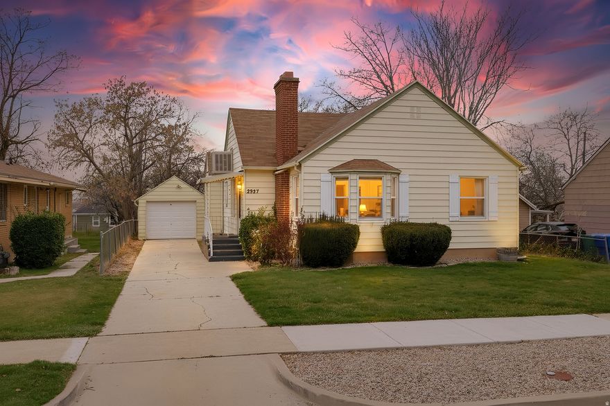 This charming, updated bungalow in the heart of Ogden, seamlessly blends classic architectural character with modern convenience. The exterior features a well-maintained brick facade and a welcoming front porch, while the interior boasts an open living area with original wood trim and built-in shelving. A modernized kitchen with appliances and a coveted spacious dining room serves as the heart of the home, complemented by spacious, light-filled bedrooms and contemporary bathroom fixtures.