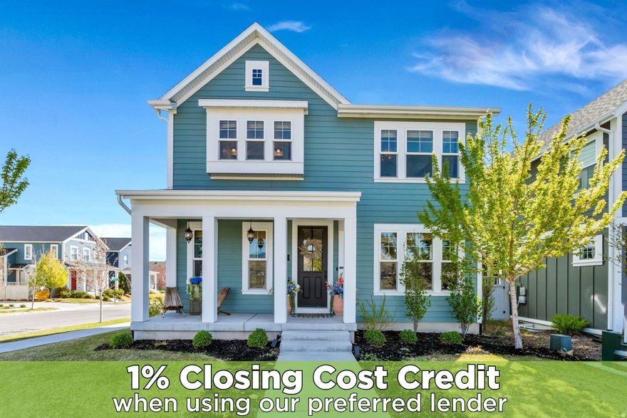 Welcome to this spacious two-story home in the highly desirable Upper Daybreak community! Perfectly situated on a corner lot just less than a block from Aspen Elementary, this home offers both convenience and charm.  Step inside to an open, airy floor plan filled with abundant natural light. The bright kitchen is a standout, featuring stainless steel appliances, modern hardware, and a seamless flow into the main living space, ideal for everyday living and entertaining.  Upstairs, you'll find a stunning primary suite complete with a beautifully appointed ensuite bathroom, creating the perfect retreat at the end of the day. The fully finished basement adds even more versatile living space for relaxing, hosting, or creating a home gym or office.  Enjoy peaceful mornings or evening sunsets from the covered front porch, where you'll take in breathtaking views of the Oquirrh Mountains.  This is the perfect blend of location, comfort, and style. Don't miss your chance to call Daybreak home!