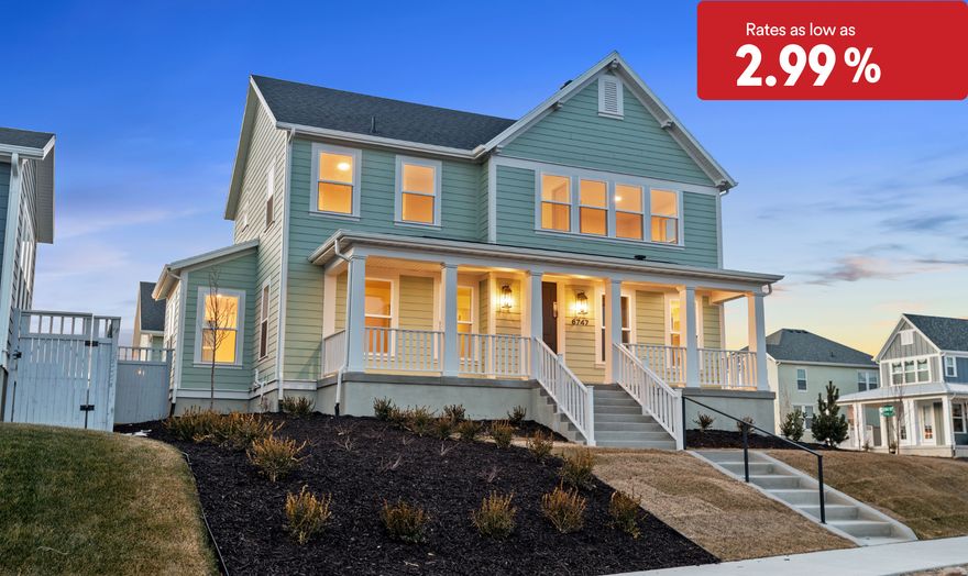 *Rates as low as 2.99%! Ask agent for details. This new home was just finished and ready for move in! Located in Daybreaks Watermark Village, home to the Watercourse. This popular floor plan has open living space with a two story vaulted family room.