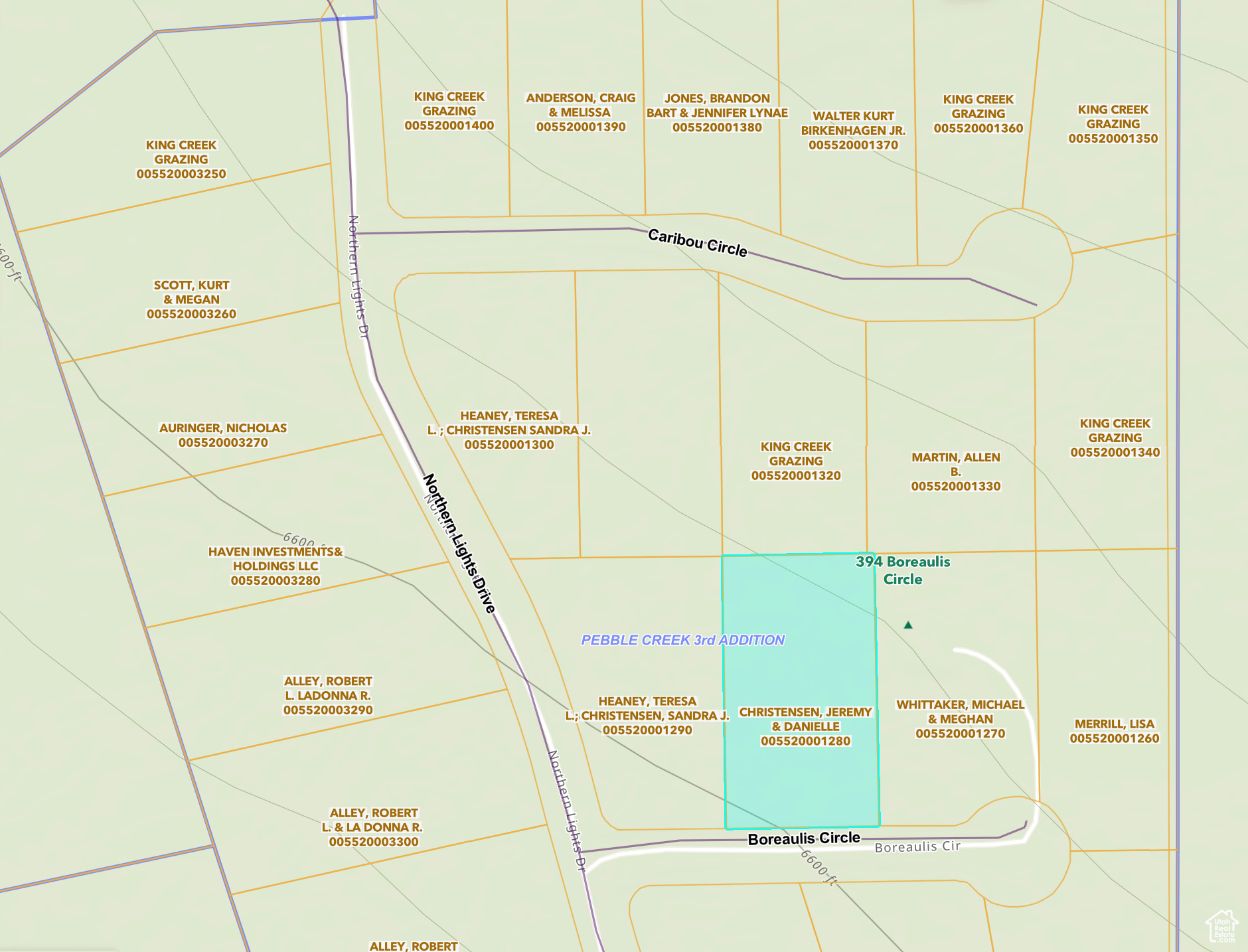 PEBBLE CREEK SUBDIVISION - Land