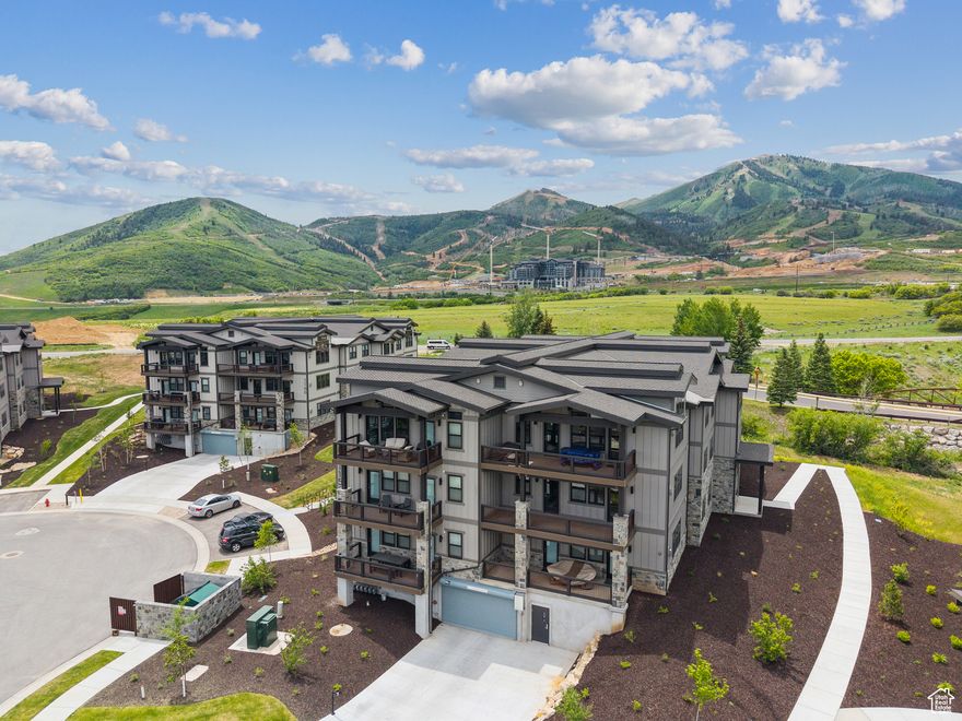 Beautiful 3 Bedroom Condo with Jordanelle Views. Discover Mayflower Lakeside-an incredible community with awe-inspiring views of the Jordanelle Reservoir and the majestic mountains of Deer Valley Resort. Summer and winter, your outdoor adventures are just outside your door: water sports, hiking & biking trails, and Deer Valley's first-class ski experiences. Mayflower Lakeside is just a stone's throw from Deer Valley's newest chairlifts at East Village; only a 15-minute drive to Park City's Historic Main Street; and less than 40 minutes to the SLC International Airport without a single stoplight. This beautifully appointed 3-bedroom, 2-bathroom, single-level condo is where sophistication meets comfort. The kitchen is a chef's dream, featuring sleek Quartz countertops, an elegant backsplash, under-cabinet lighting, and premium Viking appliances. The open-concept living area is anchored by a cozy gas fireplace with oversized windows to enjoy the views and unwind after a day of mountain exploration. Building amenities include an elevator and underground parking with storage cages. The soon-to-be-completed clubhouse will feature a seasonal pool, year-round hot tub, pickleball courts, and a play area. Nightly rentals are permitted. This residence has never been occupied and ready for your occupancy. Please come to the model at 1013 Eland Circle for tour/access.