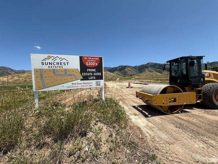 Premier 1/2 acre Estate lots!  Hyde Park Foothills!  Currently under construction and to be completed October 2025!  Suncrest Fields is the perfect place to build your dream home and have Large lot for the toys!  These lots are nestled close to the foothills with easy access to trails and mountains.   Not Builder Exclusive, but discounted pricing for building with Horman Homes. Other lots available between .46 and .74.