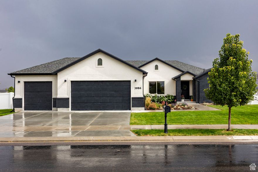 Looking for a large lot that is fully landscaped, fully fenced and a three car garage? This house is it! Need a flex room for an office? This home also has that extra space you're looking for! With upgraded tile flooring that looks like wood, come enjoy an easy to clean single level living home. One of our favorite features is that primary bedroom sits on one side of the kitchen while the other two bedrooms are on the other side of the house. You, your toys and your animals are going to love this home! With an unfinished basement, there is room for growth making total size of the home 3,500 sf.