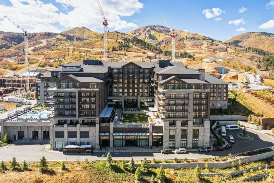 Be among the first to experience world-class mountain living at the Grand Hyatt Deer Valley, nestled within the new Deer Valley East Village-Park City's premier alpine destination. This beautifully furnished 1-bedroom, 1-bath private residence is thoughtfully designed with curated kitchenware and premium furnishings, offering an elegant retreat on the sought-after lake-view side of the development. Enjoy tranquil views of the landscaped courtyard and a glimpse of the water, creating a unique setting for both relaxation and entertainment. With nightly rentals in mind, this home offers excellent investment potential alongside personal enjoyment. Owners and guests have seamless access to Deer Valley's renowned ski terrain-soon expanding by 5,700 acres to become North America's fourth-largest resort. The pedestrian-friendly village will feature luxury dining, shopping, and the continent's largest ski beach. Exclusive Grand Hyatt amenities include a heated pool, hot tubs, ski valet, fitness center, kid's club, lounge, dining venues, and full-service management.