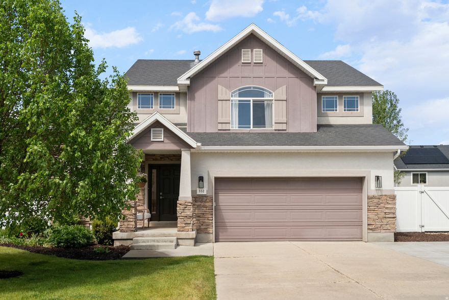 Welcome Home! You will love this beautiful, move-in-ready home in Heber Valley. Centrally located on a quiet street and close to schools, this warm and inviting 4-bedroom, 4-bath home features 2 en-suites, a dynamic, comfortable floorplan, vaulted ceilings, an abundance of natural light, newly-updated lighting fixtures, walk-in pantry, and ample storage, inside and out. Don't miss the breathtaking view of Mt. Timpanogos from the primary bedroom. The fully-fenced and landscaped yard is your own private oasis. Enjoy the outdoor patio that flows from the kitchen/dining area to your spacious backyard with mature trees and lilacs, raised garden beds, auto-sprinkler system and drip irrigation. The 2-car garage provides plenty of built-in storage, and there is a newly-poured concrete RV pad. 1 hour from Salt Lake City, 45 minutes to Provo, 30 minutes to Park City. Close to skiing, hiking, fishing, biking, and year-round recreation. Square footage figures are provided as a courtesy estimate only. Buyer is advised to obtain an independent measurement. Buyer to verify all.