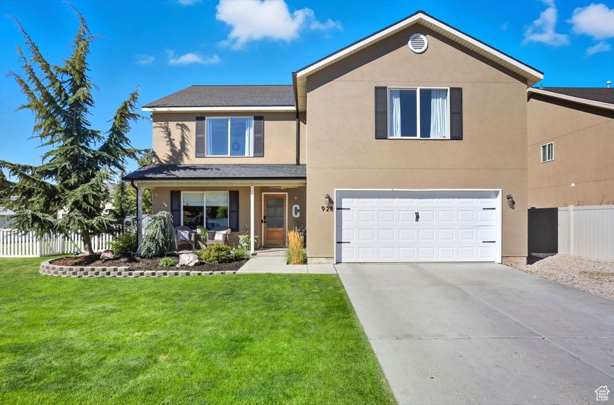 This beautifully remodeled 6-bedroom, 3-bath home in the heart of Lehi, Utah, blends modern design with thoughtful upgrades at every turn. The kitchen is a true centerpiece, featuring quartz countertops, a butler's pantry, pot filler, and two dishwashers for added convenience. The main floor is finished with waterproof vinyl flooring, while the master suite offers heated tile for added comfort on those cold mornings. Each level has its own laundry room, making daily living more functional and efficient. Electrical upgrades add both sophistication and ease throughout the home. Features include accent and toe-kick lighting, USB outlets, dimmer and fan-control switches, faceless plate covers, motion sensors in closets and pantries, Bluetooth speakers, and a curated mix of pendants, sconces, and recessed lighting. These details bring both beauty and practicality to every space. Outdoors, the fully landscaped yard is designed for enjoyment with a patio, hot tub, garden, and awning. Outlets throughout the backyard, a generator hookup, eave outlets, exterior lighting timers, a hot water spigots and 3 cold, and garage freezer/fridge hookups provide both convenience and utility. The home also includes fiber internet with a central communication panel, Cat 5e and coax wiring in every room, a playroom under the stairs, and recent exterior updates with a new roof, siding, and gutters. The location is equally appealing, with the elementary school just a short walk away and the Lehi Sports Complex across the road. With baseball fields, a playground, tennis courts, volleyball, and basketball, this home offers a rare blend of thoughtful upgrades, modern living, and community connection-all in one move-in ready package.