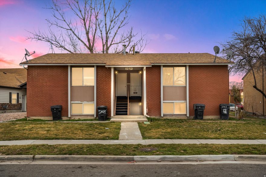 Your wait for the perfect investor-ready 4-Plex in West Valley City is over!  This solid four-unit property features 4 spacious units, each offering 2 bedrooms and 1 bathroom. The two upper units include A/C, adding comfort and rental appeal. Tenants will love the convenience of 7 on-site parking spaces; a standout feature in this market.  Operationally, it's set up to simplify management with separate water heaters, electric meters, and gas meters for each unit. Ideally located near a freeway entrance for easy commuting, plus minutes to shopping, restaurants, and daily essentials.  A strong opportunity for investors looking for steady income potential in a high-demand area. Don't miss this West Valley City gem, book your showing today.    Square footage figures are provided as a courtesy estimate only and were obtained from county records.  Buyer is advised to obtain an independent measurement.