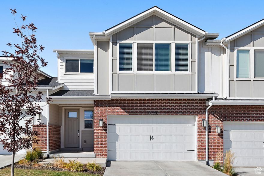 *Immaculate Luxury Townhome with breathtaking Mountain Views in the highly sought-after Bella Vea subdivision in Herriman! Blending luxury living with everyday functionality. 9 ft ceilings. 8 ft doors. HARDWOOD Floors. Modern gas fireplace.  *Quartz countertops, custom white staggered cabinetry with crown molding, subway tile backsplash, stainless steel appliances, gas stove, oversized island and a spacious walk-in pantry with a costco door into the garage. Concrete patio, built-in gas BBQ line. No mowing!!  *Luxurious Primary Suite featuring an ensuite bathroom with dual-sink vanity, Euro glass shower, dual shower heads and walk-in closet. Wet bar and abundant storage in basement.  Agent related to seller. *HOA-covered landscaping & snow removal  *HOA amenities: pool, hot tub, pickleball court, and more  *Ideally located near Mountain View Corridor, Mountain View Village, Zion's Bank Stadium, Blackridge Reservoir, schools, parks, hiking trails, and major commuter routes.