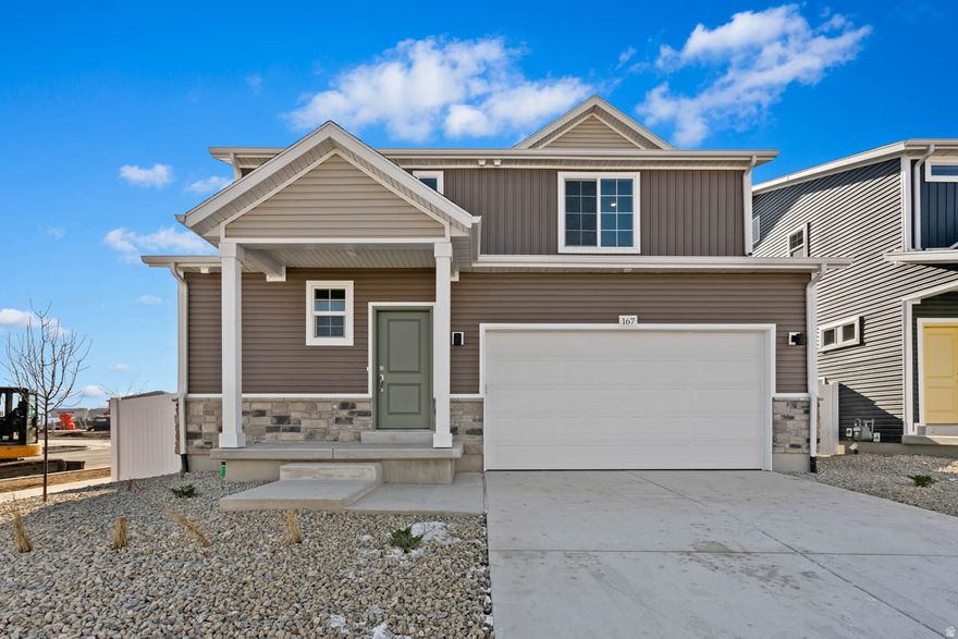 Please join us at our Floorplan and Pricing Release Event being held Saturday, April 11 from 12:00pm - 2:00pm for our Brand New Community in Eagle Mountain: OQUIRRH MOUNTAIN RANCH! Event will be held at our model home located at 122 E Arcade Drive in Saratoga Springs, UT 84045. Special incentives are available for attendees who are among the first to contract. Light refreshments including drinks from Swig will be served. The "Triumph" Floorplan blends style with innovation in a home crafted for flexibility, affordability, and efficiency. This single-family Rambler home spans over 2,300 sq ft and offers 4 beds, 2.5 baths  and a 2-car garage. There is still time to choose design selections! Call now for more information or to set up a time to visit the community! (Photos are of another home, same floorplan. Espirit Lot 118)