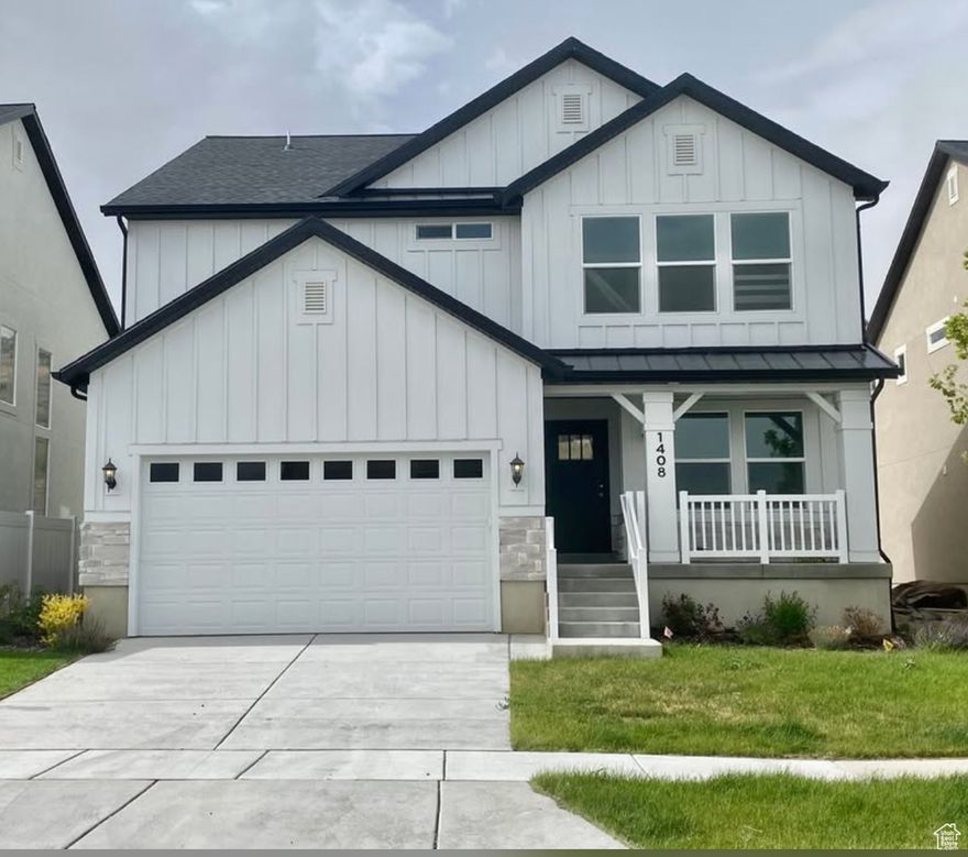 This gorgeous 4 bedroom 3 bath home in a tucked in Saratoga Springs with open space behind it, make this rare find yours. This home is perfectly placed near Golf and Trails with amazing mountain, and temple views and is outfitted with enough features to keep you smitten for years to come, making it a very rare find. You'll love the family room with vaulted ceilings, open office loft, front room, possible RV parking on side, White and black exterior, White kitchen, stainless appliances, quartz counter tops, flat yard, Clean lovely feel, and bright big windows. The large family style framed basement wouldn't take much to finish. The home boasts white cabinets, jack and Jill bath upstairs. The backyard is backed up to open space. This Tidy 2 story is picturesque as they come, an tucked away on a quiet street oasis, superb for the unique urban residential living, that the Saratoga offers, which sits close to so much of Utah county's best offerings: Excellent Schools, Hiking Trails, Utah Lake, dinner, drinks, and shopping at Pioneer Crossing are all just minutes away. Walking distance to the park, trails and open space. Purchase, Seller finance or LEASE TO OWN will carry at a low rate, new construction home. Complete in 2022, never lived in. ** LEASE TO OWN 10% down,   3 year carry or seller finance 20% down, 5.95% 3 year carry  Buyer to verify all. Agent/Broker related to owner.