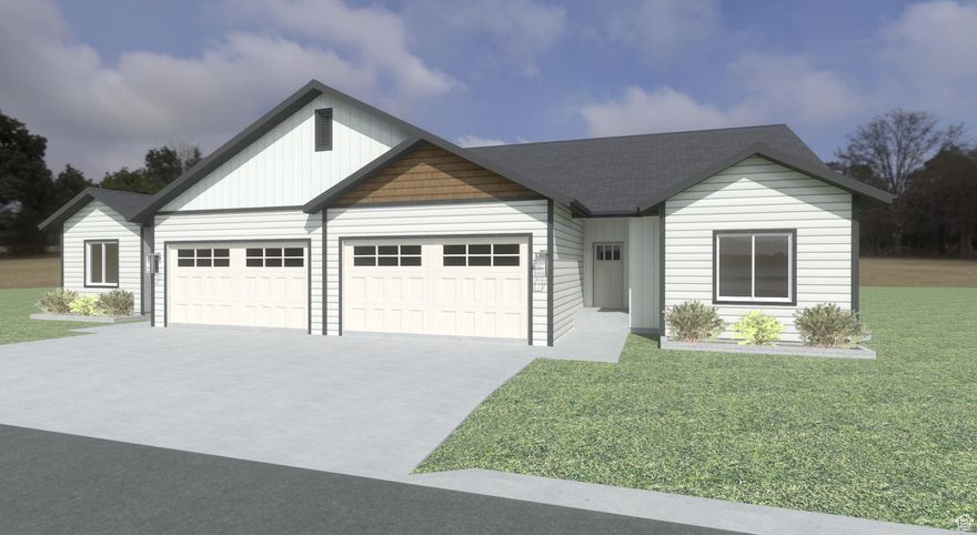 Builder is offering $5000 in concessions  for contracts signed before completion. This brand-new twin home in Fillmore offers flexibility and modern design-without the restrictions of an HOA. In addition to the open, light-filled main level, the home includes a basement entrance and rough-ins for a full second kitchen, giving you the freedom to expand and customize the space to fit your needs.  On the main floor, you'll find the ease of single-level living with tall ceilings, large windows, and an open layout that creates a bright, welcoming feel. The 3-bedroom, 2-bath design features a spacious primary suite with a walk-in closet that connects directly to the laundry room for added convenience.  With an unfinished basement ready for your vision, this home is built by a trusted local builder, never before lived in, and scheduled for completion by end of year. Designed for both comfort and long-term value. **Ask about our preferred lender incentive**  Photos are of  a previously built home with the same floor plan. Actual finishes and selections may vary.