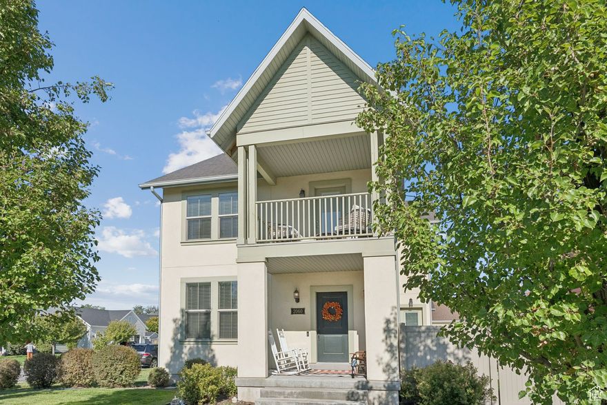 Welcome to the desirable Hill Farms community, where timeless design meets low-maintenance living. This stunning two-story Covington showcases one of the neighborhood's most functional floor plans with 6 bedrooms, a dedicated office, two family rooms, a loft, and 3.5 bathrooms.The gourmet kitchen features an oversized island, ceiling-height cabinetry, a gas range, walk-in pantry, and opens to a generous family room and dining area with a cozy gas fireplace, exterior access, and a bright, open layout. Upstairs, the primary suite includes abundant closet space, a spa-style bathroom with separate tub & shower and dual vanities, plus a private deck overlooking the front courtyard and adjacent park. The basement level offers three additional oversized bedrooms and another spacious family room. The oversized three-car garage is complemented by an extra parking pad along the side of the home, and the yard offers a fully fenced private green space on one side, and on the other, a covered deck that looks out to the park. Residents here enjoy five neighborhood parks, picturesque walking trails that extends along Kays Creek. The HOA covers full lawn care and snow removal, so you can spend more time enjoying where you live. Situated on a quiet street near top-rated schools with quick access to the new West Davis Corridor, this home delivers the perfect blend of comfort, convenience, and community.