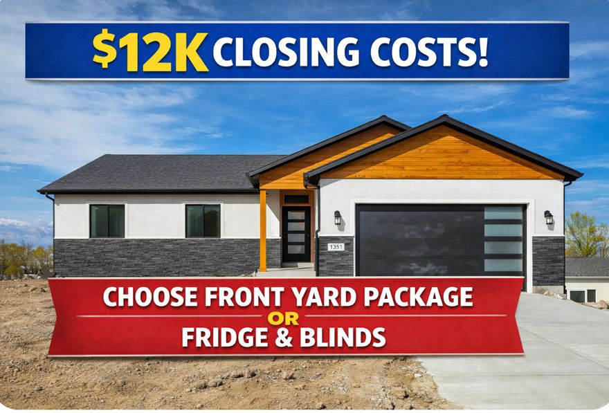 * Seller will add blinds and a fridge or front yard with sprinkler system .* Brand new Home with 360 views!  Beautiful, Stylish 3 bedroom 2 full baths Custom cabinets with soft close, Quartz countertops custom railings, 2 sets of French doors big deck ( Trex ) with unbelievable views.  Full tile showers. 9ft basement ceilings with a walkout, Plumbed for an ADU basement apartment. upgraded insulation. High efficiency furnace, water heater and insulation, smart garage door Right by the new park