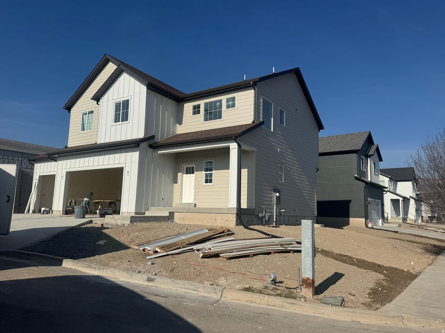 Almost completed! Done in Jan 2026! BRAND NEW and NO HOA* 3rd car garage* Secluded at the end of a culdesac* Beautiful Harrison* This home has it all*  4 BEDROOMS and an unfinished basement* Laundry upstairs* Upgraded Finishes throughout* Granite* Stainless steel appliances* large inviting island* 9 ft ceilings on the main floor* Large familyroom* Inviting entry* Upstairs features huge primary bedroom and large primary bathroom with 2 sinks HIS and HERS seperate vanities* 3 additional bedrooms upstairs* Also featuring seperate tub and shower* Fully cement board on all sides* Hurry for this gems!! $10,000 incentive for using Preferred Lender.