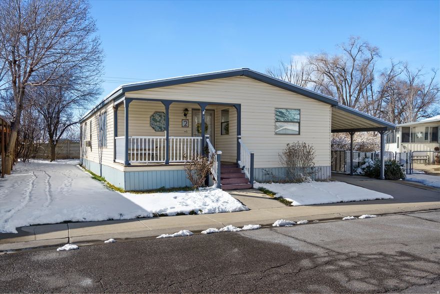 One of the few premium lots in Washington Estates for its size, location, and added privacy! This home has been loved and maintained with care, recent upgrades are a newer roof, furnace, all appliances and furniture included. This home is just steps from the clubhouse, pool, playground, guest parking & mailbox. Washington Estates offers a pet-friendly, well kept, owner-occupied community.  Enjoy easy living with your own private yard and covered patio featuring gorgeous mountain views!