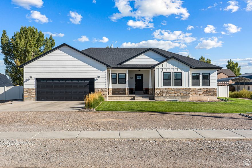 Immaculate Modern Rambler on a large, fully landscaped lot in Delta! This well-cared for home blends charm and style with fresh updates, open living spaces, and abundant natural light. Enjoy the beautiful yard-perfect for those summer gatherings, gardening, or simply relaxing. Enjoy this beautiful kitchen with premium appliances, walk-in pantry, and ample storage. Outdoor perks include large patio, RV parking, covered basketball court, fenced yard, mature lawn, and storage shed.   A rare find that's move in ready and waiting for you to make it yours!