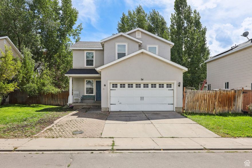 Updated Heber home offers outstanding value with a newer roof (2022), furnace and A/C (2019), updated kitchen with granite countertops (2021), new windows, patio door, and appliances (all in 2024). A $10,000 flooring credit is included at the list price. The main level features an open concept kitchen, dining, and living area; on the second floor, bedrooms and a primary suite featuring a private bath and walk-in closet. The finished basement includes a second family room, bedroom and updated bathroom. Outside includes a fenced yard, garden plots, paved patio, and 2-car garage. Located in a quiet and convenient neighborhood with a playground, and sports court. This home is close to shopping, dining, and outdoor recreation.