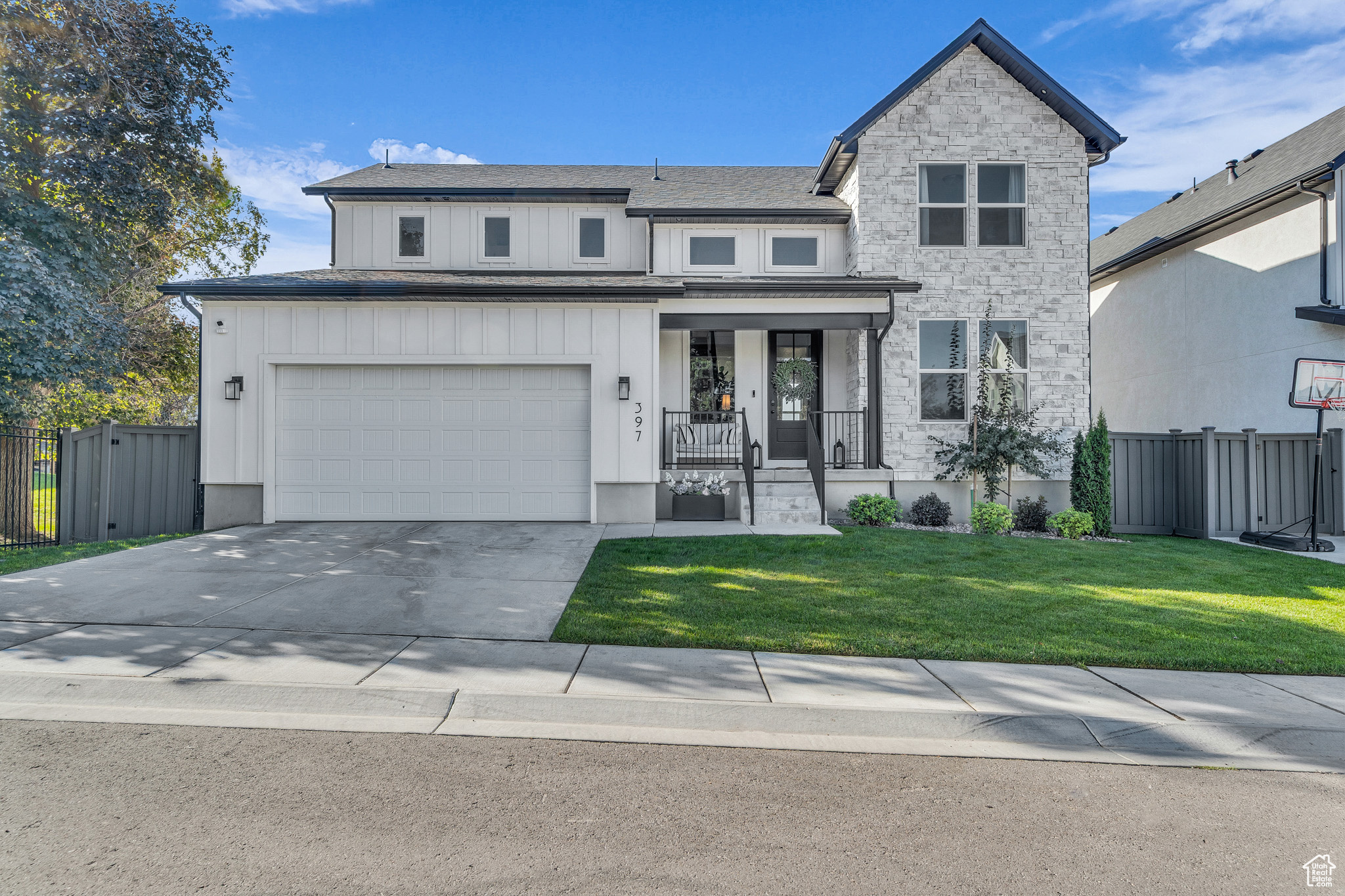 Stunning Farmington Home with Exceptional Location & Views Welcome to your dream home, perfectly situated just 3 minutes from Farmington Station and 17 minutes from Salt Lake City International Airport. Nestled in a quiet and safe neighborhood within walking distance to Lagoon, this residence blends comfort, convenience, and luxury living. Professionally landscaped yard In-ground custom-sized trampoline Fire pit Electrical setup ready for a hot tub Wi-Fienabled sprinkling system Professional landscape lighting Fully fenced with mountain views Impressive vaulted entryway with large ceilings Elegant gas fireplace with easy switch-on function Quartz countertops and open concept design Master suite with vaulted ceilings, and bathroom bidet, mountain views, walk-in closet, and dual shower heads, Professional-grade whole-home humidifier system. Negotiable options include: high-end smart home security system, pool table, hot tub, and fully furnished.
