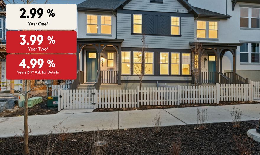 Preferred Lender Incentive Interest Rate or Receive up to $12,500 towards closing costs!* Move In Now* The Chloe is a must see layout! Open great room is perfect for Entertaining or Daily Living. Secluded Primary Suite is separated from the additional guest bedrooms. Upstairs features a loft that can be used as an office space. Side by side Laundry Room. UPGRADES Included in pricing! Come take a look today! Interior photos are from a similar staged unit. No fridge or furniture included. Daybreak amenities include, Pools, Gym, Parks, Downtown Daybreak, Bees Stadium, Trax, Restaurants & More! Buyer and buyers agent to verify all information. RE taxes not yet assessed.