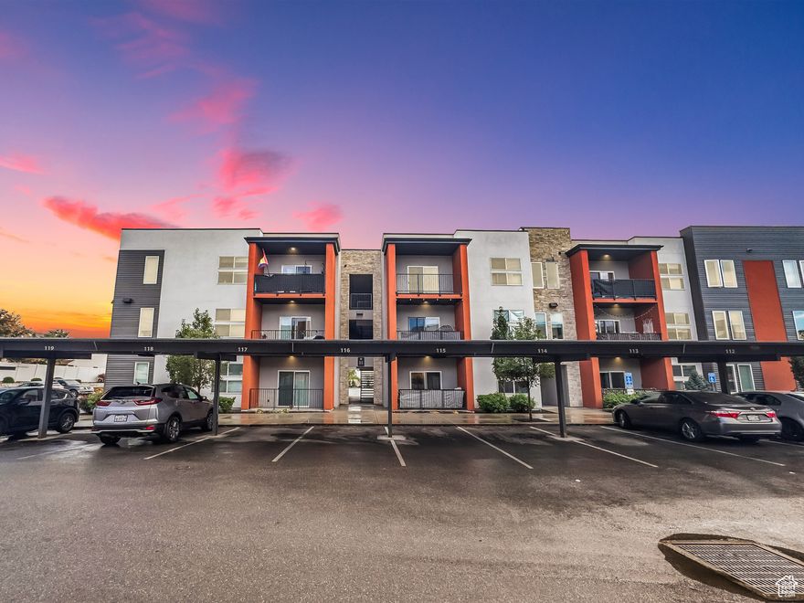 Welcome to This Rarely Available 3-Bedroom Condo!  This top-level unit offers comfort, style, and convenience in one unbeatable package. Step into a well-maintained, like-new home featuring an open-concept kitchen and great room, ideal for entertaining. The modern kitchen boasts soft-close cabinetry, a large island, and sleek quartz countertops throughout. All kitchen appliances, along with the washer and dryer, are included for your convenience.  The spacious primary suite includes a private en suite bathroom and a generous walk-in closet. Enjoy your morning coffee or unwind at the end of the day on your private balcony.  This vibrant community offers resort-style amenities including a fully furnished clubhouse, swimming pool, year-round hot tub, barbecue area, playground, basketball court, dog park, and a lighted walking path - everything you need, right outside your door!