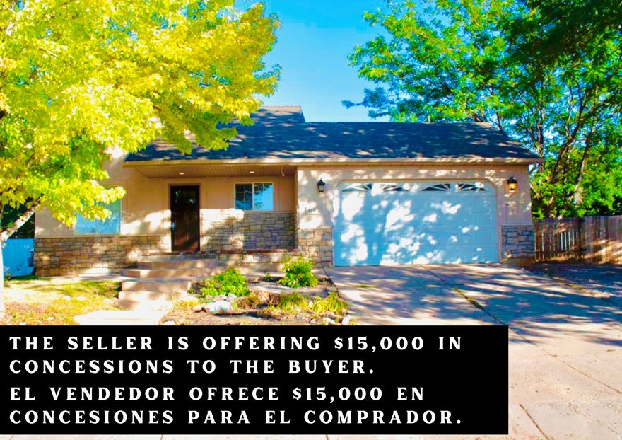 *** Up to $15,000 seller concession available to buyer (closing costs, rate buydown, prepaids)*** Imagine coming home and instantly feeling at ease. This property offers it all-situated in a peaceful, friendly neighborhood just steps from Apple Valley Elementary, making it perfect for anyone seeking comfort and a great quality of life.  As you enter, you'll notice that there is no carpet anywhere in the home, making it ideal for those who value low maintenance and a clean, fresh feel. The kitchen is the heart of the home, featuring a brand-new countertop-a wonderful spot for breakfasts, homework, or afternoons baking together. The new A/C system keeps every room comfortable, no matter the season.  The fully finished basement with its cozy fireplace is perfect for gatherings, movie nights, or simply relaxing at the end of the day. The spacious, fully fenced backyard with a firepit area invites you to enjoy evenings with friends, start a garden, or let people and pets play safely.  This home features four bedrooms, two full bathrooms, a two-car garage, and RV parking.  With no HOA, a location in the Nebo School District, and close proximity to main routes, you have everything you need for peaceful, easy living.  Come see it for yourself-your next chapter could start right here. Sellers are willing to give $10,000 in Seller Concessions.