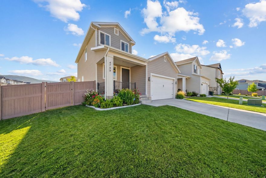 WELCOME HOME!!!  This beautiful house is located in the heart of Eagle Mountain. Set on a quiet street, this home offers a functional layout with bright, open living spaces.  A newly finished basement thoughtfully allows multi-floor living or additional workspaces. Enjoy comfortable everyday living with easy access to parks, trails, schools, and shopping. A great opportunity to own in a growing community with stunning mountain views and outdoor recreation just minutes away. COME AND SEE this one before it's gone!