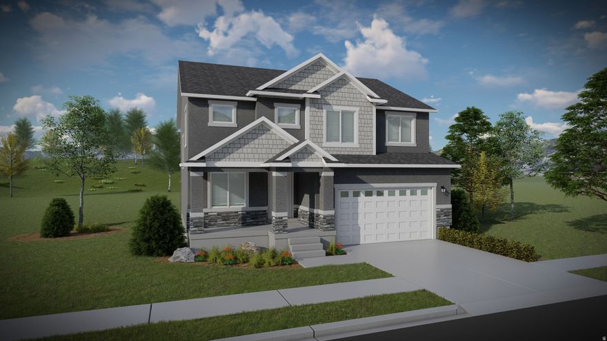 Welcome to Rose Ranch-an exciting new community in the heart of Eagle Mountain! These thoughtfully designed single-family homes shine with larger lots, giving you space for a three-car garage and plenty of outdoor living. Rose Ranch offers a vibrant, community-focused lifestyle with pickleball courts, the Eagle Mountain Ranch Bike Park, nearby schools, and easy access to local favorites like The Ranches Golf Club, Utah Lake, scenic parks, and trails. Surrounded by stunning mountain views, it's the perfect place to call home. Contact us today to start planning your future in Rose Ranch! (Kate Floorplan, Lot 124)