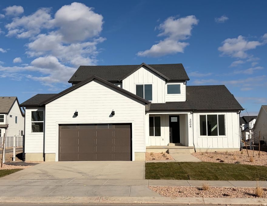 The Durango is a stunning two-story floor plan featuring four bedrooms and two-and-a-half bathrooms. The main floor includes a formal living room or office off the entryway, a primary suite with a massive walk-in closet, and convenient spaces like a mudroom, powder bath, and pantry near the garage. The great room impresses with two-story ceilings and abundant natural light. Upstairs, three bedrooms share a full bathroom, with a nearby laundry room for added convenience, making the Durango an ideal layout for families. This home is located in Firefly, the master-planned community built specifically for kids to live life unplugged. Stop fighting over screen time and start reconnecting in an environment engineered to encourage play. Firefly isn't just a neighborhood, it's a 350+ acre network of parks, trails, and amenities designed to inspire adventure and activity. The day you move in, your kids will be enjoying the skate and wheels park, the bike pump track, the downhill mountain bike course, pickleball and basketball courts, neighborhood playgrounds, and miles of trails. Is your child shy? Firefly has the region's only full-time Activities Director curating weekly activities and events for all ages, encouraging families and neighbors to connect in nature. Located in Eagle Mountain, Firefly is an easy commute to the Silicon Slopes, with close proximity to shopping and entertainment. Just 40 miles south of Salt Lake City and 30 miles north of Provo, it's one of Utah County's fastest-growing cities. Book a tour of this beautiful Candlelight home, explore all the amenities, and see for yourself why Firefly is the best place in Utah to raise your kids.