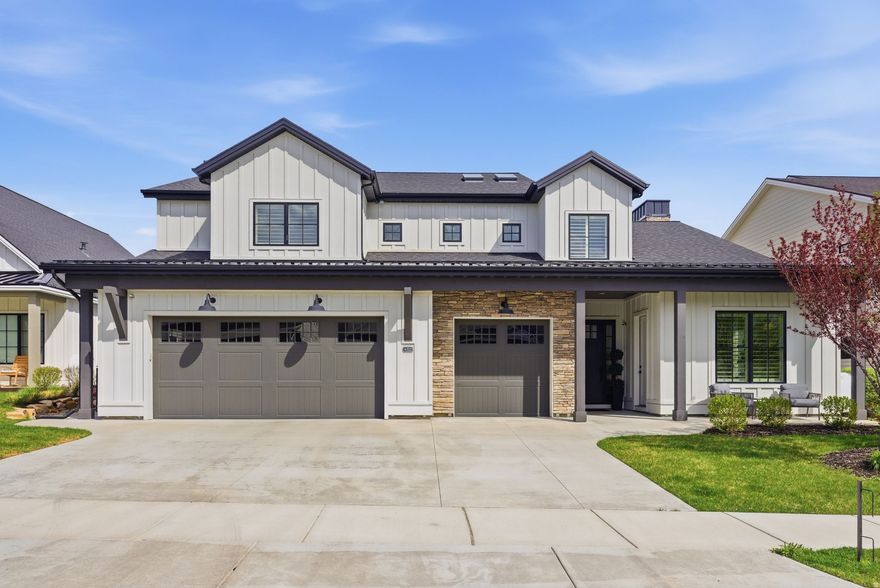 Ideal for entertaining, this impeccable home includes a 3-car garage, an open floor plan featuring a well-appointed great room with 14 foot ceilings and a convenient access to the romantic backyard complete with a pergola, in-ground hot tub, firepit and beautifully detailed landscaping. The perfect indoor/outdoor living space has already been created for you! The gourmet kitchen makes a statement with its premium finishes, timeless cabinets, stainless steel appliances, butler's pass-through with additional countertop and storage space, and large walk-in pantry. The dining area is adjacent to the kitchen and provides a convenient and intimate setting that is bathed in natural sunlight. The great room is the perfect setting for relaxation with its cozy fireplace, concealed TV and plenty of space to spread out. A sizeable secondary bedroom on the main floor has its own private entrance, kitchenette, walk-in closet and gorgeous en-suite bathroom. The primary suite is in the back of the home for a more intimate, private setting. The large primary bedroom suite offers a luxurious bathroom that features a huge walk-in shower, enclosed commode, double vanity sinks, floated shelves and impressive closet space with a pass-through to the laundry and mudroom. If you need extra entertainment and sleeping space, the upper level will check all of the boxes. With a secondary family room that can function as a game room, adjoining theater space that can double as an additional bedroom, you will also have two incredibly spacious bedrooms with ample storage, window seats and en-suite bathrooms. The oversized bedrooms throughout this home give you plenty of space to breathe and storage to put away your things. Come and enjoy all that Remund Farms has to offer from the peaceful walking trails, parks, large open spaces, activity barn, community pool, clubhouse, gardens, and playgrounds. Next to 3 championship golf courses, Deer Creek and the tranquility of the wandering Provo River. Remund Farms offers everything you want and need to enjoy the quiet country life, including being able to sit back and let someone else care for your lush landscaping, amenities and endless common areas. Get nestled in the good life with this rare living opportunity with nothing like it in the area!