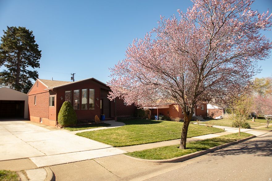 Welcome home to comfort, space, and value! This Ogden gem features vaulted ceilings, rich wood floors, and a very spacious open kitchen with plenty of room for cooking, gathering, and entertaining. The large main floor living room invites you to relax, while the spacious 2-car garage and separate workshop provide excellent space for projects and storage. Additional storage is abundant, with a dedicated basement storage room and built-in closets and benches throughout the home. Step outside to a beautifully maintained yard with garden areas and raspberry plants, all set against stunning mountain views. With a large driveway and pricing below many comparable homes, this is an opportunity you won't want to miss.