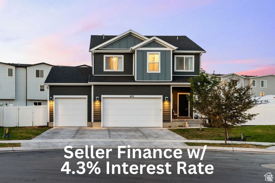 *** 4.3% Seller Financing Available!!! *** Come check out this incredible home in the coveted Brylee Farms community! This house is amazing with its large windows in the living room and the beautiful kitchen. The master bedroom offers an expansive walk-in closet, sleek shower and elegant double-sink vanity. Having the finished basement is a rare upgrade and extremely convenient to enjoy the extra living space, bedroom, bath and office. The backyard is SO huge with lots of grass, a play set and a nice concrete patio perfect for outside summer dinners. The 3-car garage is also a game changer for extra space. Another perk is the fun HOA community, which comes with a pool, pickleball courts and a playground! If you're wanting an awesome home in a great neighborhood that has it all, this house has your name all over it! Give me a call/text for a private tour!