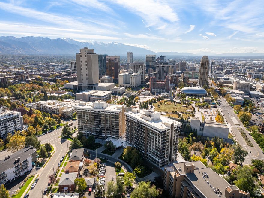 New price adjustment - now almost 40K below! Seller motivated. This prestigious high-rise condo in the premier Zions Summit community has coveted south views of stunning downtown city landscape stretching across the Salt Lake valley and to the beautiful Rocky Mountains. Fifth floor corner unit in west tower has stunning sunrise and sunset views you can enjoy from you covered deck. Features gas fireplace, soaking tub, walk in shower, walk in closet, lots of storage, and plantation shutters. Located near and within walking distance to Temple Square and LDS Conference Center, City Creek mall, Delta Center, Abravanel Hall, Ballet West, Eccles, the State Capitol, Marmalade/Capitol Hill districts, and nearby hiking and biking trails at Memory Grove and Bonneville trails. Easy access to public transportation including routes to airport & U of U and a short 30-min drive to world class skiing. There is space in the master bath to have an in unit stackable washer and dryer added.