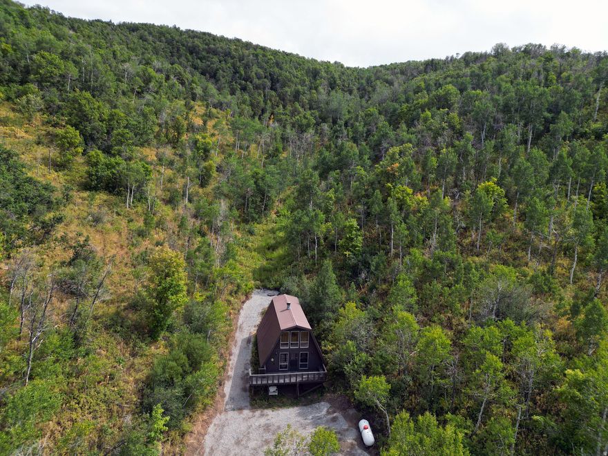 Off-Grid Cabin in Grass Creek Ranches, Coalville, UT Nestled on 29.47 acres in the gated Grass Creek Ranches near Coalville, this 3-bed, 1-bath cabin is ideal for hunters and off-grid enthusiasts. Recently renovated with new propane appliances, fixtures, a remodeled bathroom, a 500-gal propane tank, and an auto-start generator (62 hours). Features spring water, septic, electric baseboard heat, and a wood-burning fireplace. Moose frequent the backyard, perfect for wildlife enthusiasts.  Looking for even more land?! Check out the sister parcel that has 22 acres to the West. MLS#2148522 Enjoy a stocked trout pond, low HOA fees for road and amenity maintenance, and a deck and fire pit for serene evenings. Non-divisible property. Click on the "Tour" button, or https://www.youtube.com/watch?v=h0iP-hg6O0A