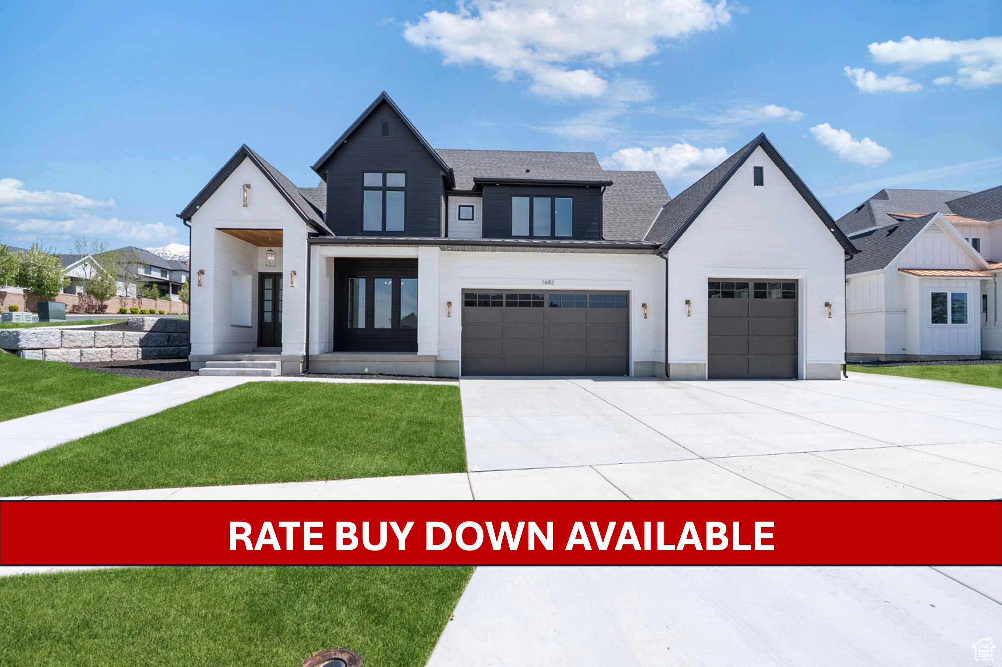 ****The seller may offer interest rate buydown options, potentially resulting in lower monthly payments for qualified buyers. Offer subject to lender approval and negotiation. Not a commitment to lend or guarantee a rate reduction. **** This beautiful custom home in Provo, Utah is situated on a corner lot, providing ample space and privacy. The sliding doors on the exterior are prepared for future connections to a pool or outdoor kitchen, with power and water readily available. The large driveway and spacious three-car garage offer plenty of room for parking, even accommodating a boat or a small RV. This custom home is equipped with the state-of-the-art Control4 smart home system. This advanced technology allows homeowners to effortlessly control various aspects of their home, enhancing convenience and comfort. With the Control4 system, you can easily manage the lighting, temperature, security, and entertainment systems throughout the house. One standout feature of this smart home is the theatre room and home gym located in the basement.