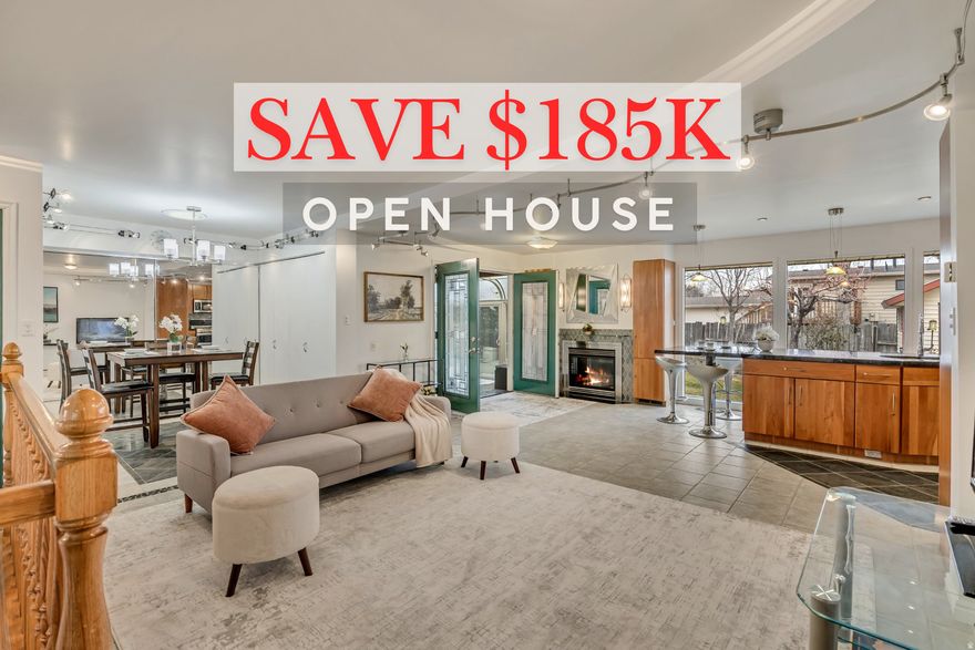 SAVE $185K. OPEN HOUSE FRI 5 PM - 7 PM. SAT 12PM - 2 PM. Buying this home is like walking into $185,037.60 of built-in equity. Floor plan expanded. Roof replaced. HVAC handled. That's CASH back in your pocket every month. If there were a category for "FOERVER MAINTENANCE FREE PEACE OF MIND" living, this home would be a serious contender - backed by documented receipts totaling $185,037.60. Now let's talk about what you SAVE. SAVE $315,600$552,300 on structural expansion. 1,578 sq ft of additions already built (main floor, basement, garage extension, sun room, tea house pavilion). That's today's construction cost avoided. SAVE $38,612.91 on the kitchen remodel. Wall removal. Layout redesign. Hardwood cabinetry. Granite. Natural stone flooring. Appliances. Gas fireplace. SAVE $16,841.76 on HVAC replacement. SAVE $4,495.90 on sewer line infrastructure (2023). SAVE $8,045.00 on roofing (2017). SAVE $9,815.77 on thermal double-pane windows + solar hot water. SAVE $22,450.00 on major original home expansion. SAVE $30,000+ on finished basement build-out. SAVE $30,000+ on outdoor living structures - Sun room ($21,250). Tea House Pavilion ($9,222.77). Covered patio. Extended concrete. Landscaping. Over $185,037.60 invested - receipts on file. This built-in equity masterpiece features 2,907 sq ft, 4 bedrooms plus flex rooms, 2 full baths on the main level, and a finished basement. Main level includes two bedrooms with potential to convert back to three, plus a family room expanded to create generous work-from-home space. Basement offers two additional bedrooms, bonus rooms, a dedicated workshop, and a large family room with fireplace. Single-level living in Sandy Utah. Move-in ready rambler. Granite kitchen. Enclosed sunroom. Two fireplaces. Hardwood flooring throughout. Walk-in closet. Jetted tub. Glass block walk-in shower. Minutes to Little Cottonwood Canyon and Dimple Dell Regional Park. Quick access to I-15 and TRAX. Buyer to verify all info.