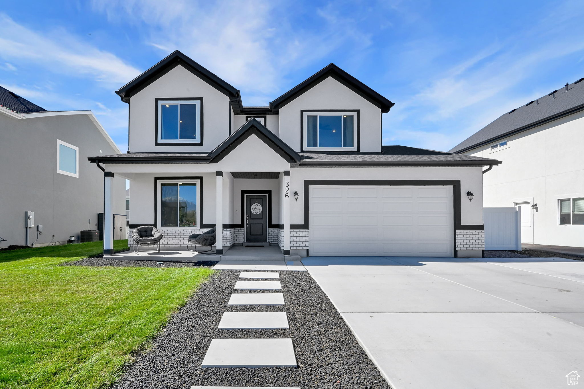 ***Open House Saturday 10/11 from 3-5pm***Built in spring 2024, this beautifully upgraded two-story home in Estates at Fenn Farms offers modern design, move-in readiness, and a prime American Fork location. The .13-acre lot is fully fenced with an established yard, full automatic sprinklers, and plenty of space to enjoy outdoor living. Inside, you'll find 2,302 square feet of thoughtfully designed space with three bedrooms, two and a half bathrooms, and a versatile bonus loft. A dedicated office sits near the entry, ideal for remote work or study. The open-concept layout features a bright and spacious living area that connects seamlessly to a chef's kitchen with a gas range, large island, and generous storage. Upstairs, the primary suite offers comfort and style, complemented by two additional bedrooms and a full bath with dual sinks. Every detail, from the natural light to the clean finishes, adds to the home's inviting feel. Located in one of American Fork's most sought-after new communities, this home combines the benefits of new construction with the convenience of being fully finished and ready to enjoy.