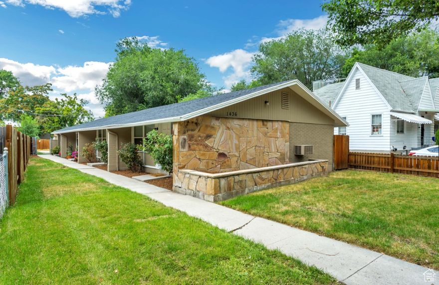 Great Investment Opportunity! Well-maintained 4-plex in Salt Lake City featuring 4 units, each with 1 bedroom and 1 bathroom. Approximately 600 square feet per unit. Recent updates include modern kitchens, laminate and tile flooring, central gas heating and window unit AC. Exterior highlights include brick and stone siding, rear patios, and full landscaping on a spacious 0.18 acre lot. All units include washer/dryers, ceiling fans, appliances, and window coverings. Units are currently occupied with fantastic rental history. Two units fully furnished for short term rentals. Rents average $1,200/month unfurnished and between $1,500 to $1,800/month furnished. Agent is related to seller. PLEASE DO NOT DISTURB TENANTS.