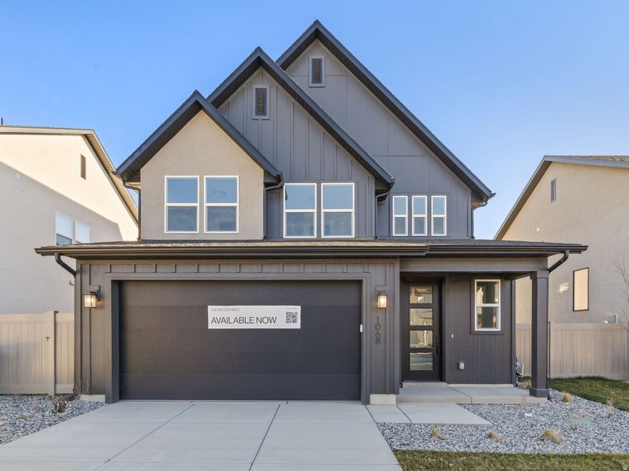 Experience modern living in the highly sought-after Audrey community, ideally located just minutes from downtown Salt Lake City. This quick move-in home features the popular Swiss I floor plan with 3 bedrooms, 2.5 bathrooms, and a 2-car garage, offering 1,904 square feet of thoughtfully designed space. The open-concept main level is perfect for everyday living and entertaining, with a spacious kitchen that includes quartz countertops, stylish cabinetry, and designer finishes throughout. Upstairs, the well-appointed layout provides comfortable bedrooms and a private primary suite.