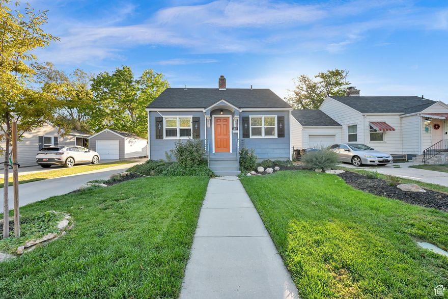 The charming single family home is located in the heart of Midvale. Main floor includes family room, formal dining, kitchen, one bedroom, and a bathroom. Brand new kitchen features extra tall cabinets, granite countertops, and stainless steel appliances. Large windows through main level bring in natural light. Basement has three additional bedrooms, a half bathroom, and laundry room. Property includes a back patio, two-car detached garage, large flat yard, and an area with a fire pit making it perfect for entertaining. Solar panels will help with lowering the utility bills.