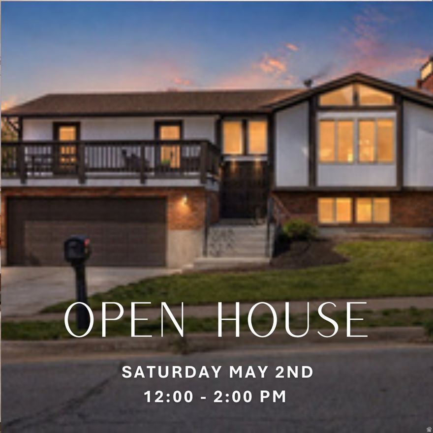 *OPEN HOUSE MAY 2ND 12-2 PM*! Stunning East Layton home with breathtaking mountain views from both the front and back. SOLAR PANELS INCLUDED! This beautifully refreshed property features modern updates throughout, including gorgeous flooring that elevates the space! The home offers 5 bedrooms and 3 bathrooms with a functional layout designed for comfortable living. Enjoy a unique front deck perfectly positioned to take in the views, along with an oversized backyard deck ideal for entertaining, and yes, MORE VIEWS! A rare combination of scenery, style, and space-this home is ready for its next owner to start their next chapter!